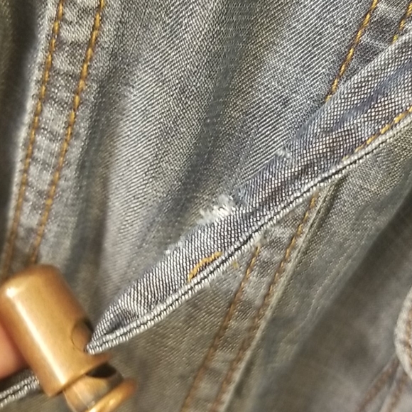 26/28W 3-4X Lite Denim Cargo Utility Lite Jacket - Picture 3 of 9